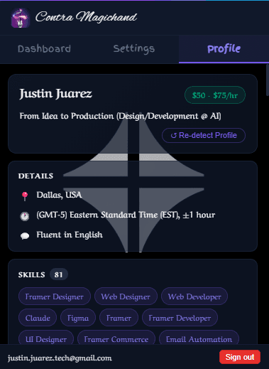 Extension profile